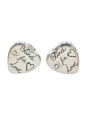 Gucci Loveheart Earrings Silver